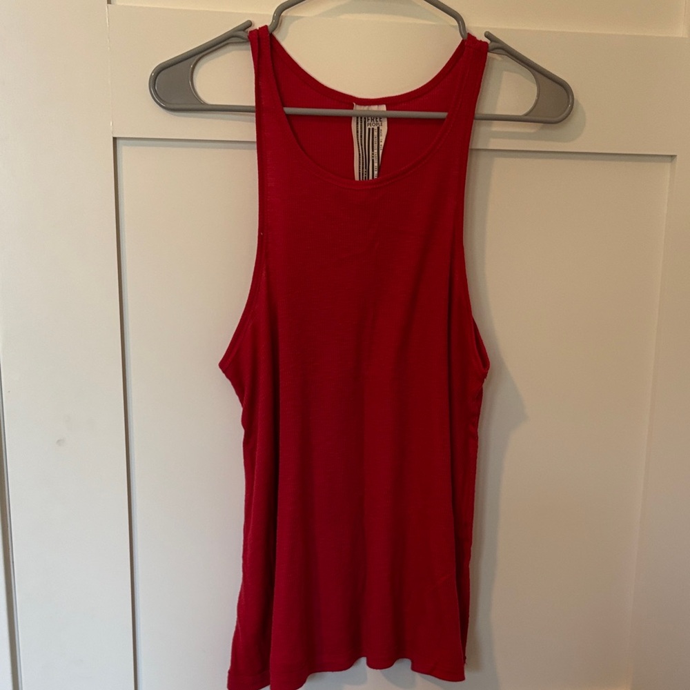 Free People Vibrant Red Tank Top